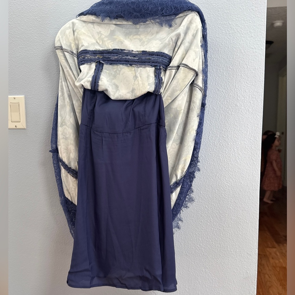 Rachel Parcell Floral Blue Robe - Picture 14 of 15